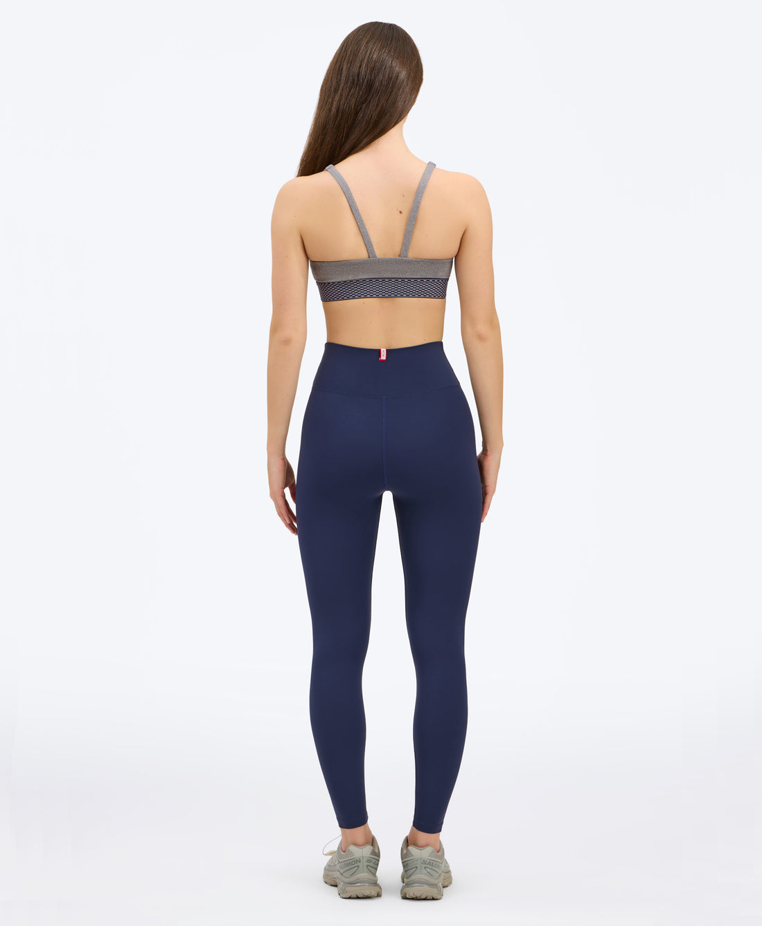 Wear One's At Keyhole Bra in sport grey on studio model back view