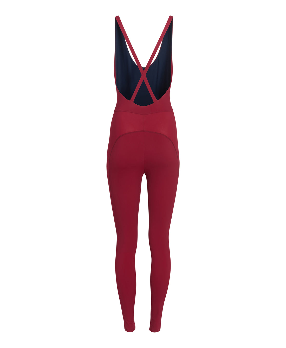 Wear One's At Liberty Unitard in Tango Red on Ghost Mannequin Back