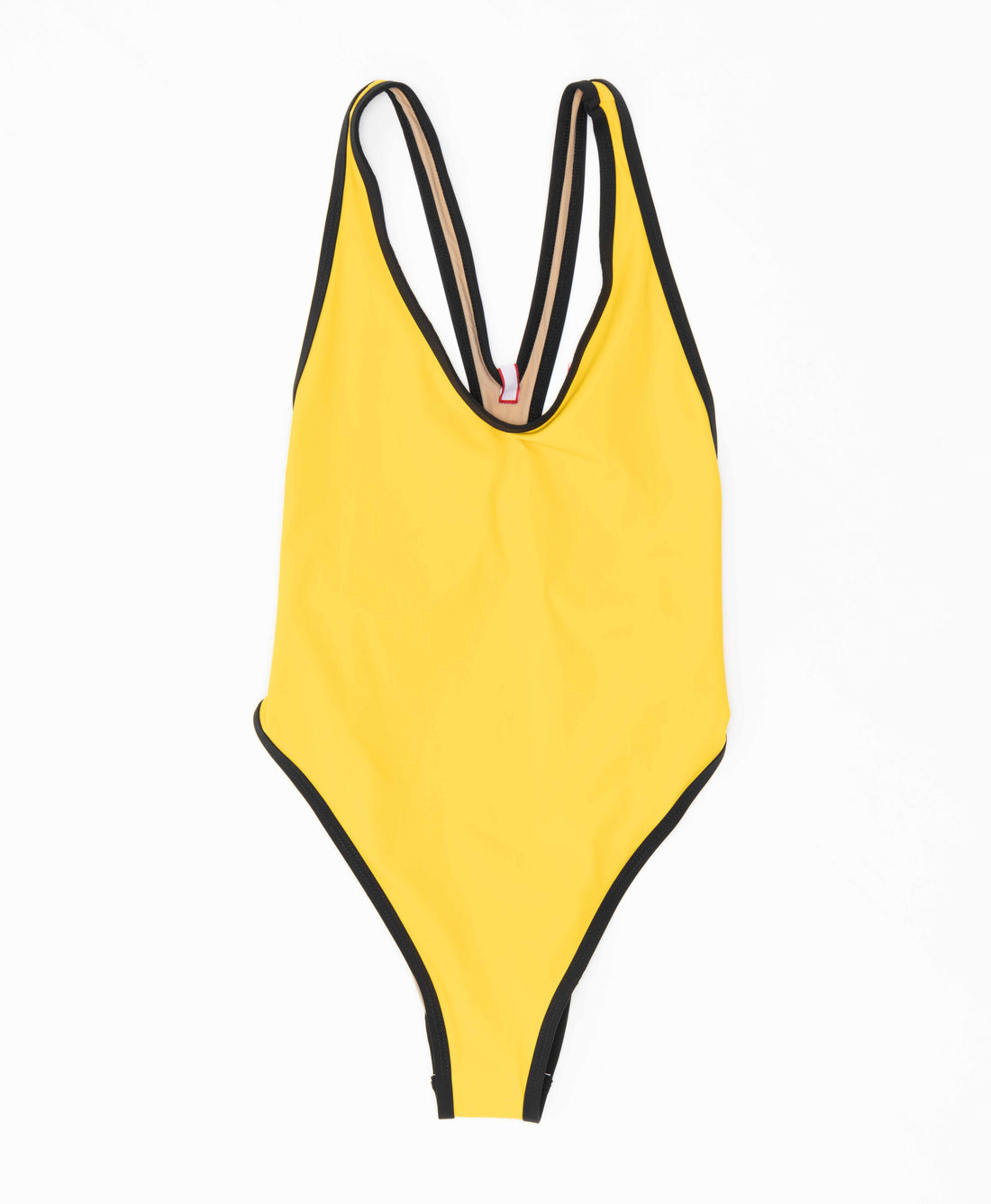 Wear One's At Star Island One Piece Bathing Suit in Gin Beach Yellow Flat Front