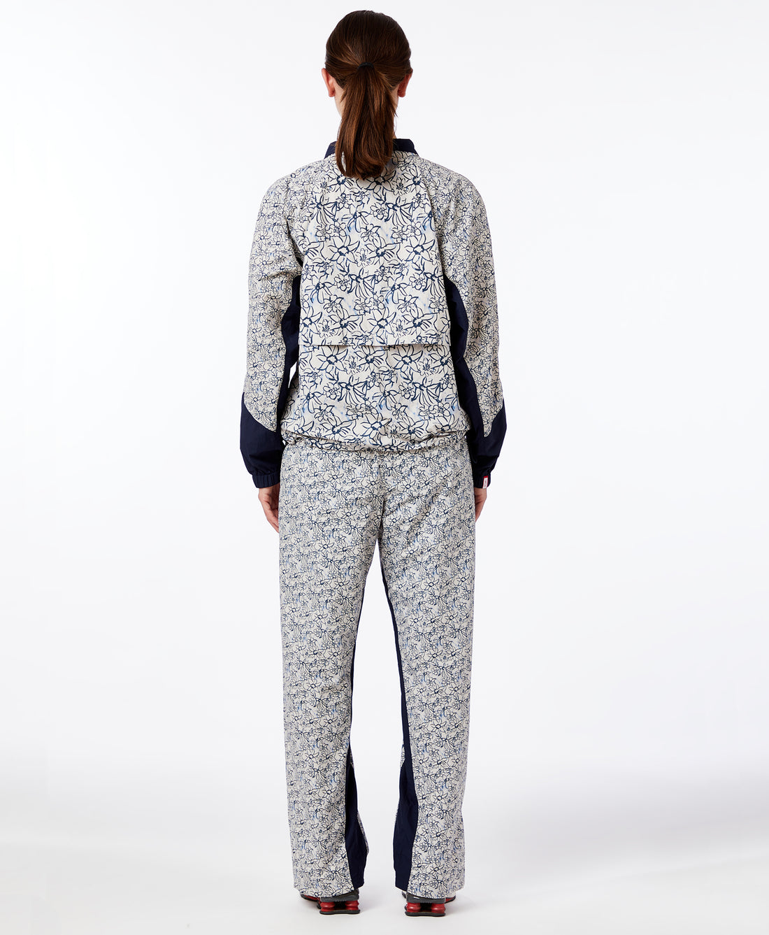 Wear One's At Alpine Pant in Navy Ink Flower on model back view