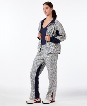 Wear One's At Alpine Pant in Navy Ink Flower on model side view