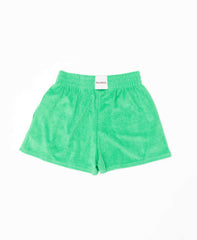 Aqualina Terry Cloth Shorts in Webster Green – Wear One's At