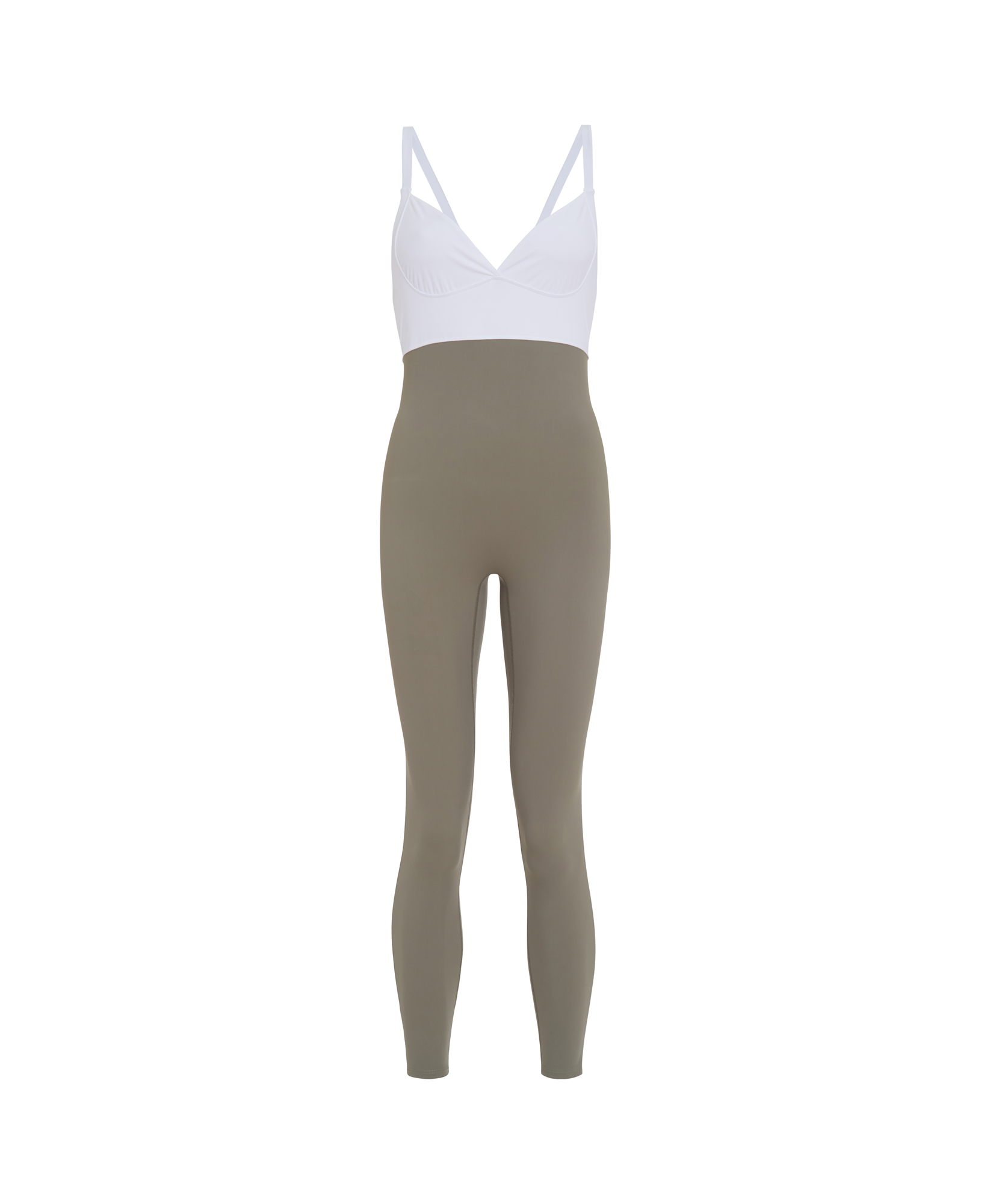 The Contour Unitard in White and Putty Italian Moisture Wicking Fabric –  Wear One's At