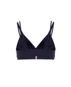 Wear One's At Groove Bra in navy on ghost mannequin back view