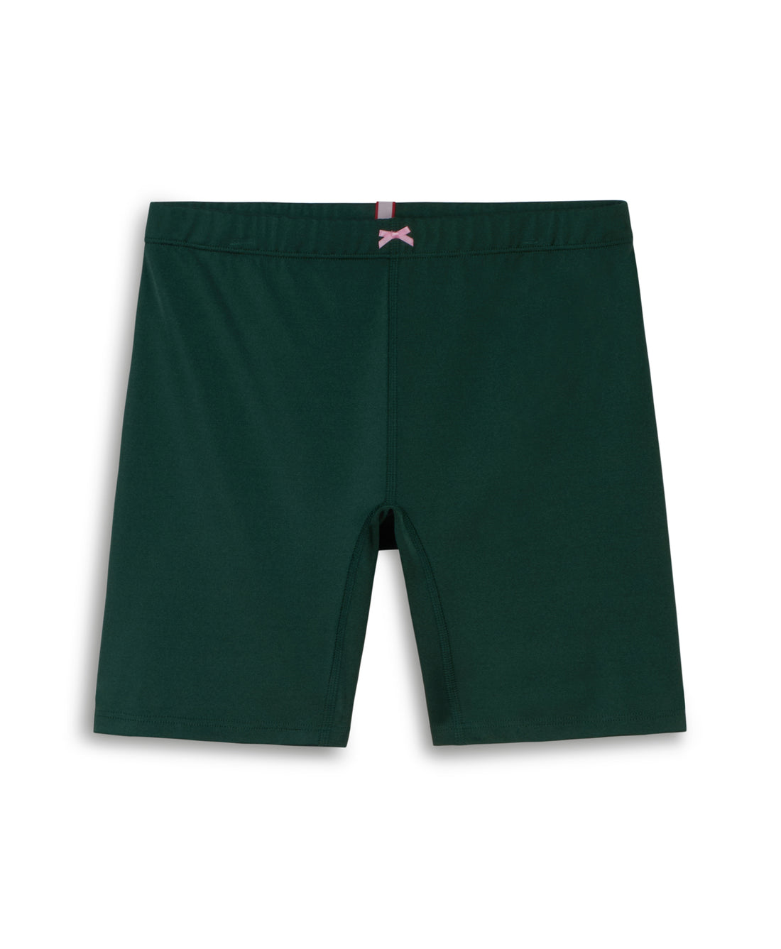Wear One's At Interval Bike Short in emerald and ballet pink flat lay front