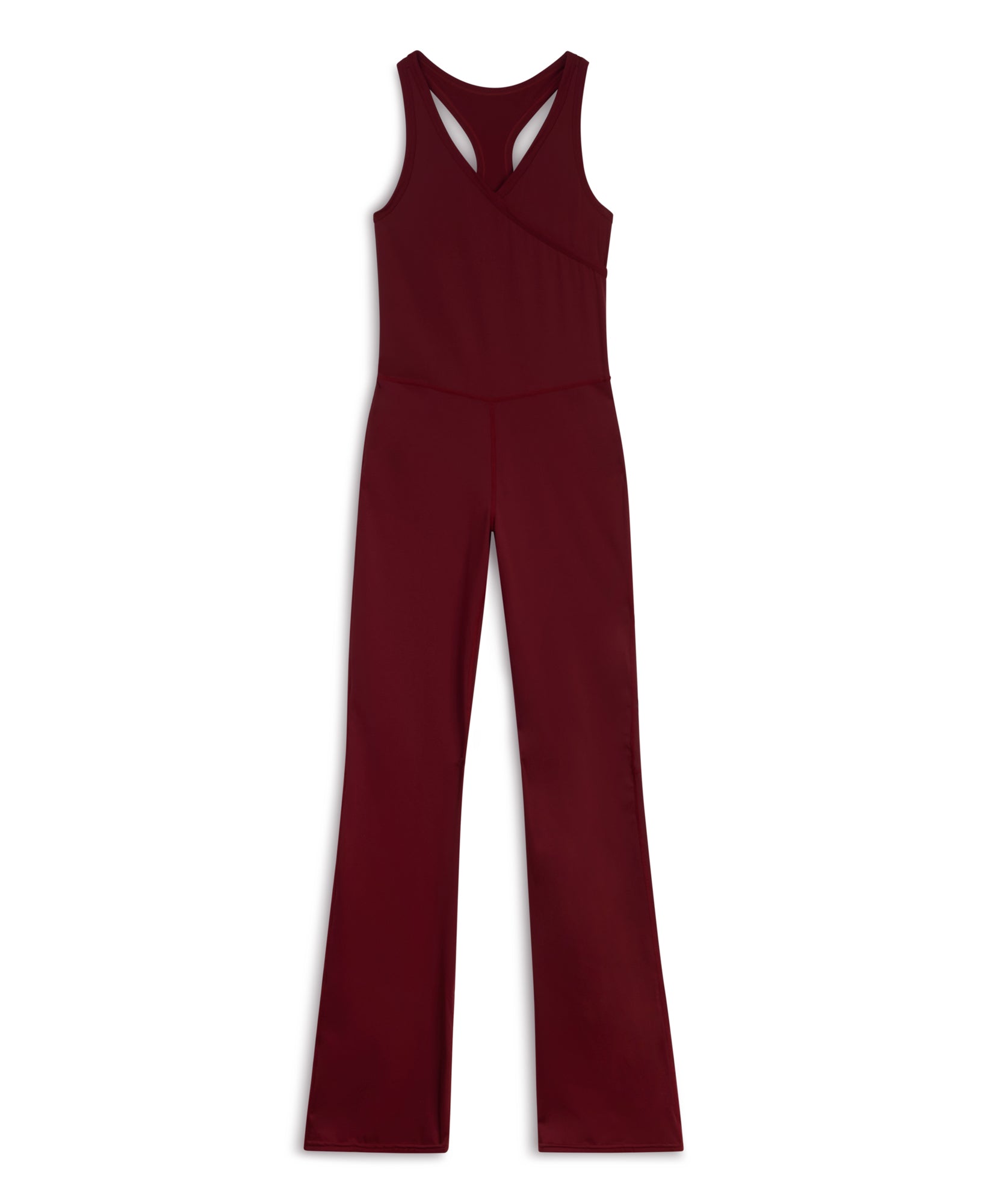 Wear One's At Jazz Unitard in Pomegranate flat lay front view