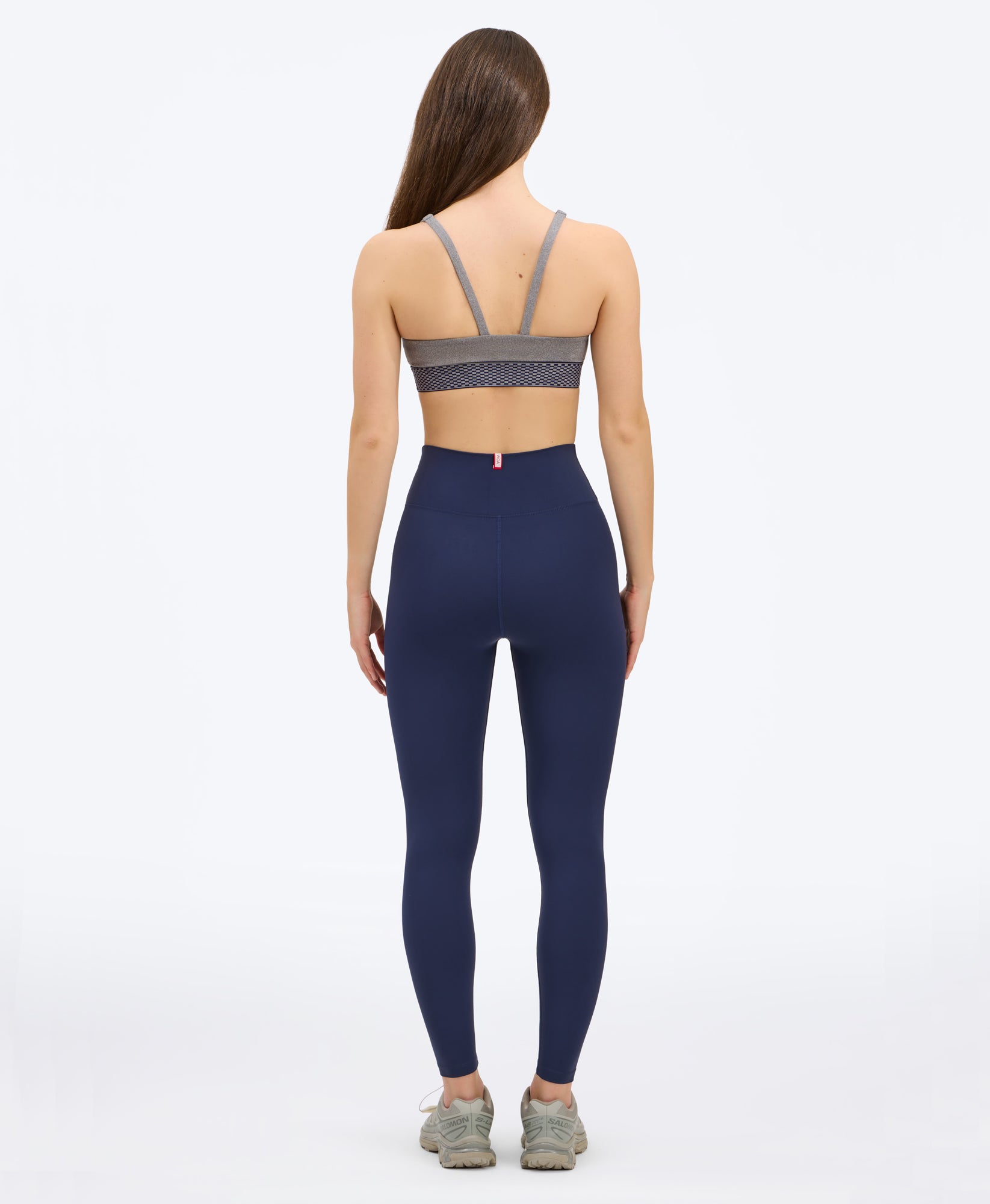 Wear One's At Keyhole Bra in sport grey on studio model back view