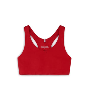 Wear One's At Race You Back Bra in cherry flat front