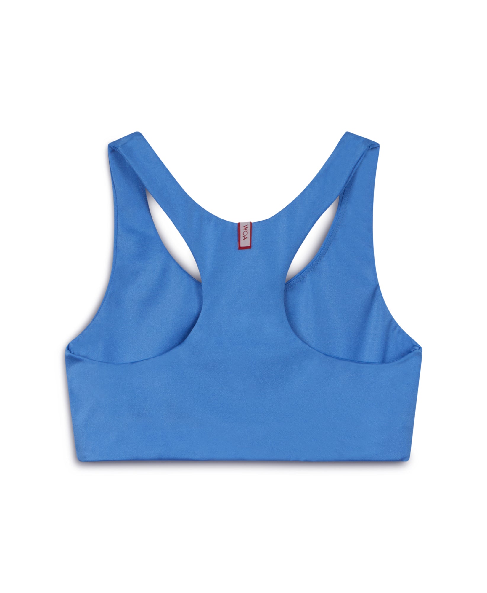 Wear One's At Race You Back Bra in sky blue on model with right arm over head