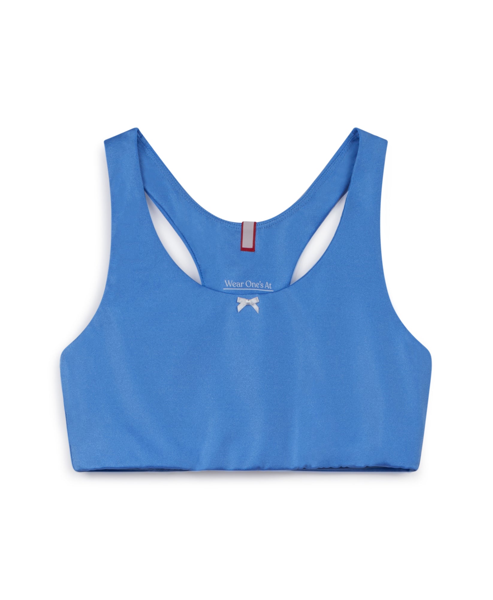 Wear One's At Race You Back Bra in sky blue flat lay front