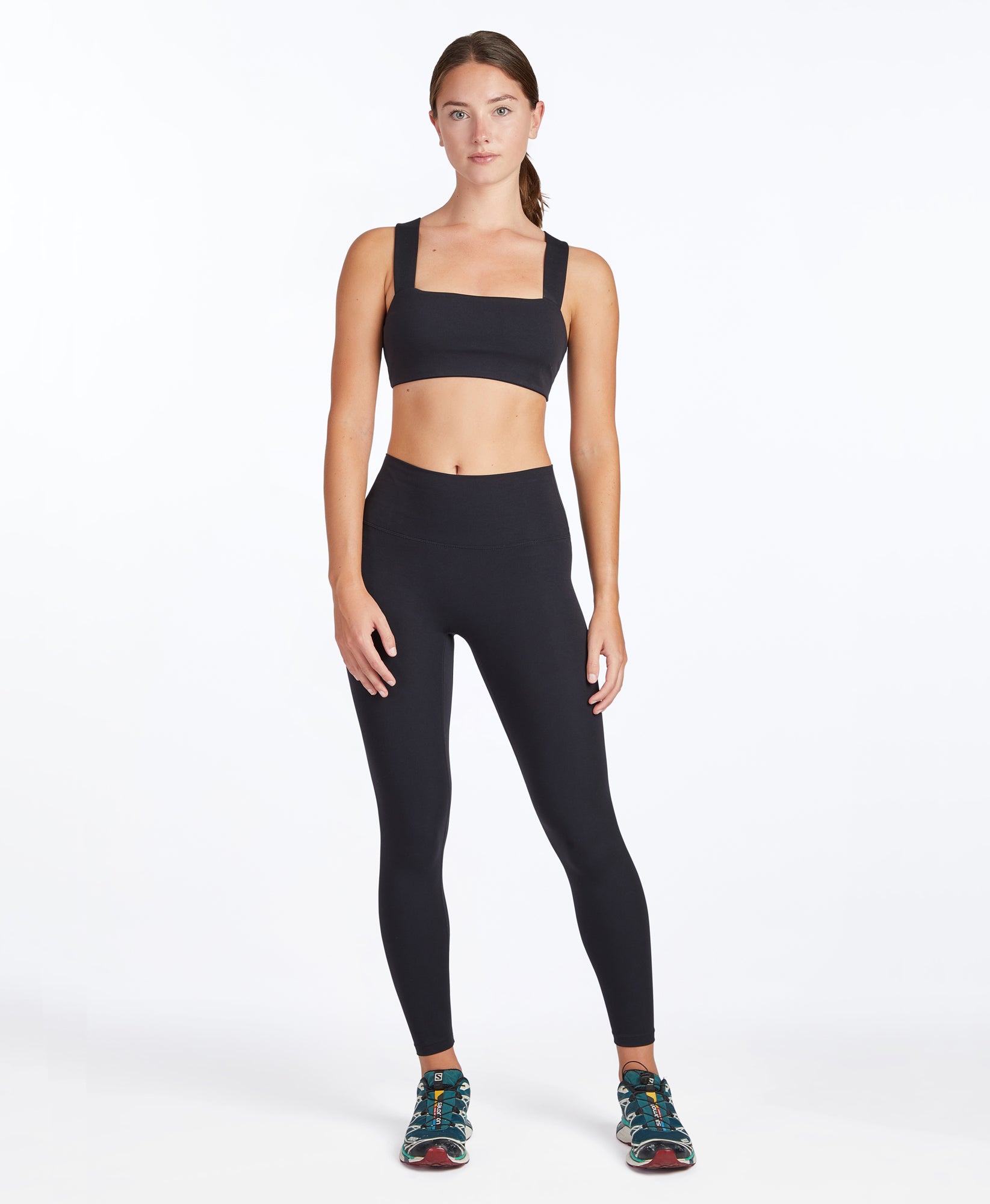 Wear One's At Routine Legging in Bean on model front view