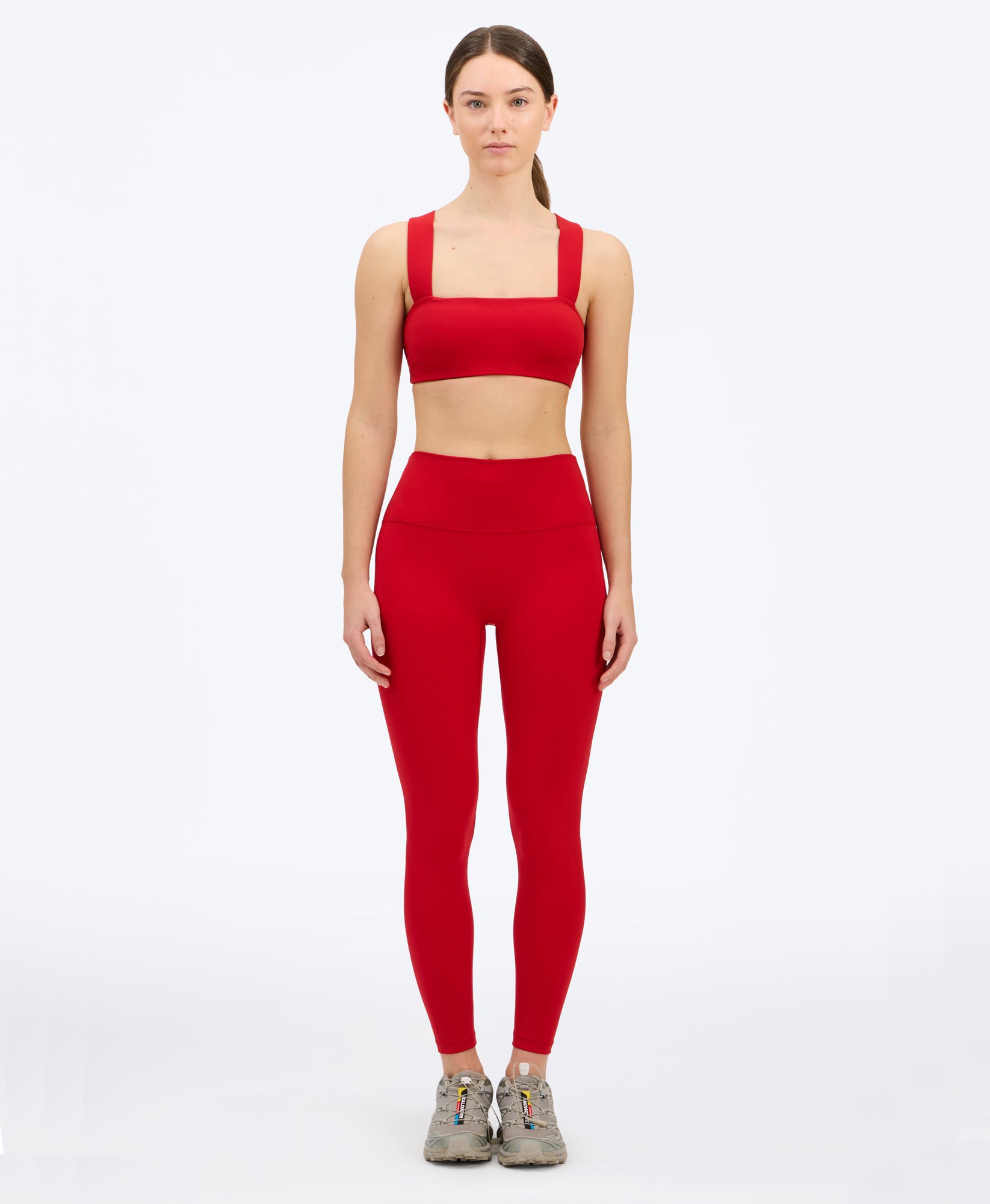 Wear One's At Routine Legging in casanova on studio model front view