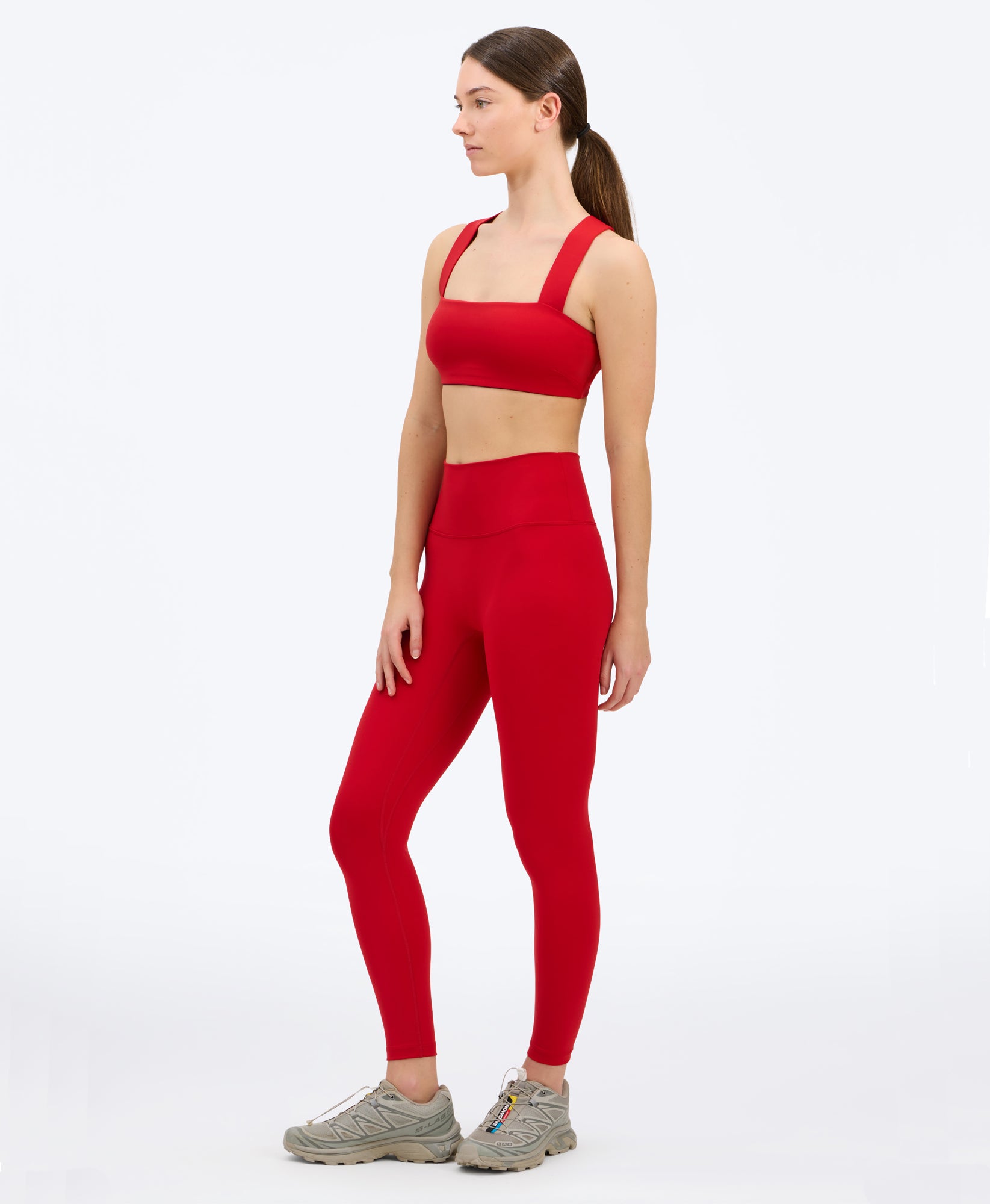 Wear One's At Routine Legging in casanova on studio model side view