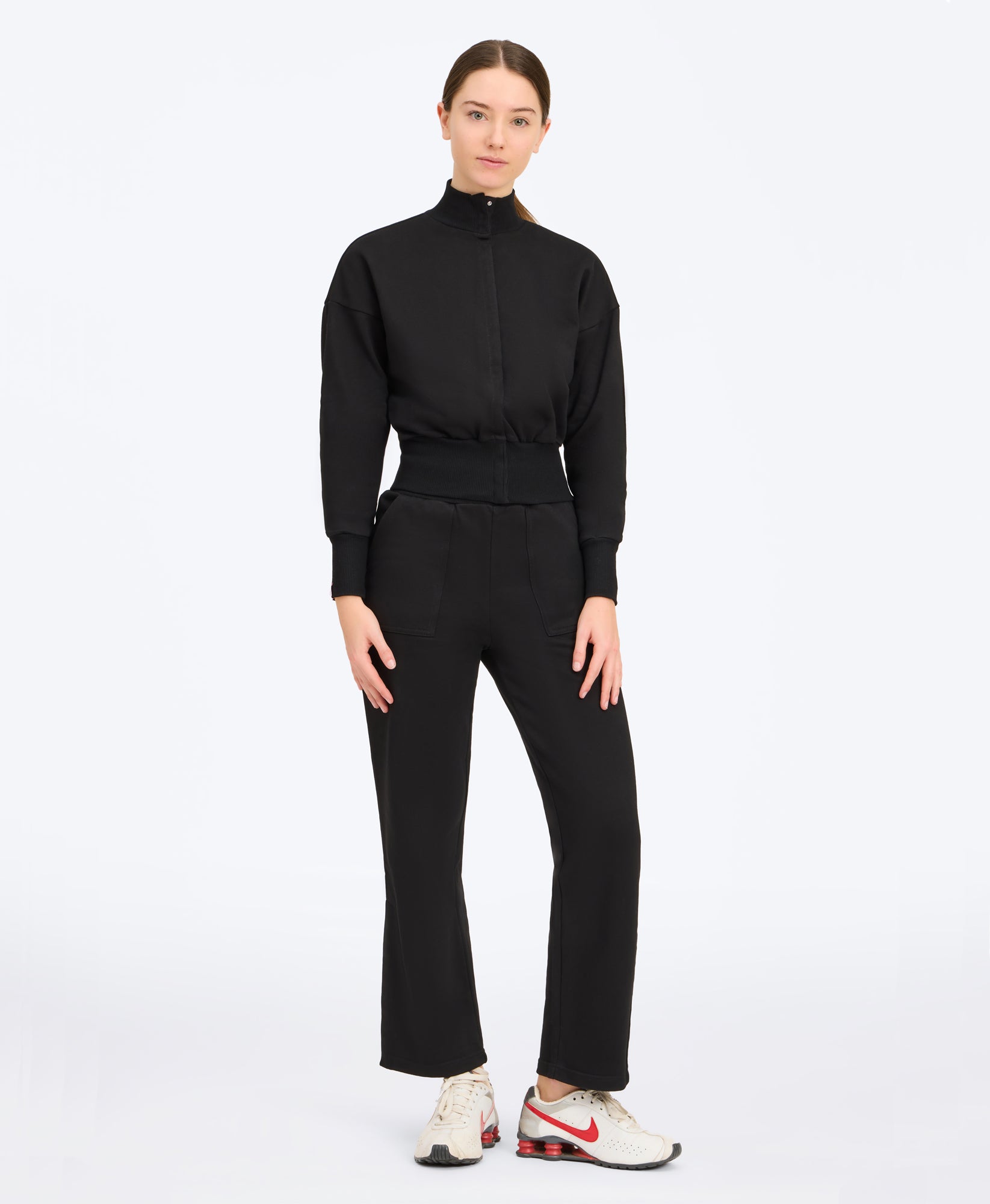 Wear One's At Slashleg Sweatpants in lunar on studio model front view