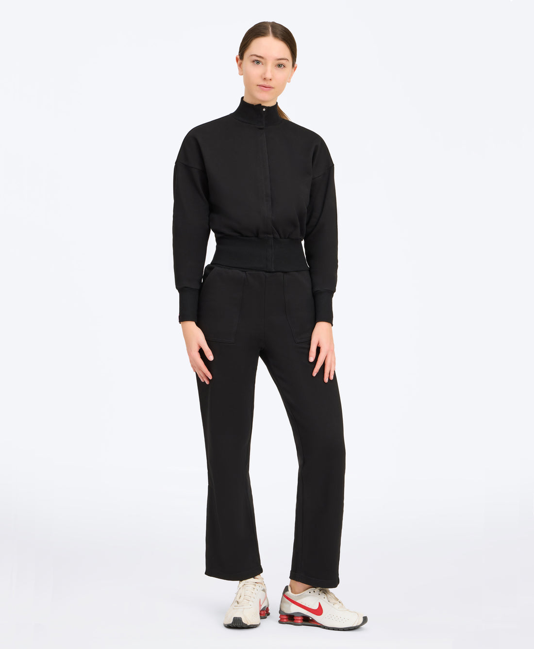 Wear One's At Slashleg Sweatpants in lunar on studio model front view