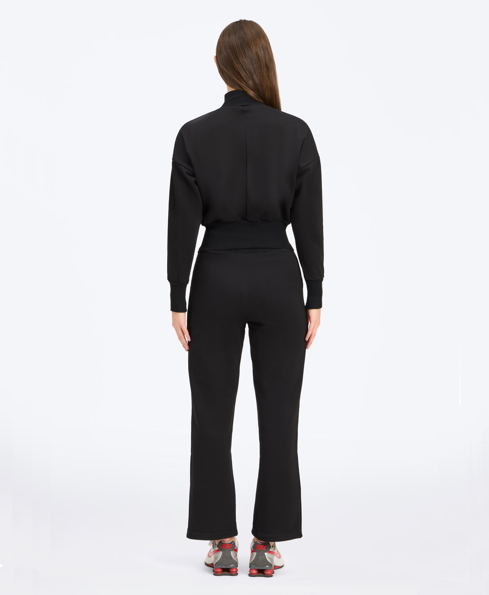 Wear One's At Snapfront Sweatshirt Jacket in lunar on studio model back view