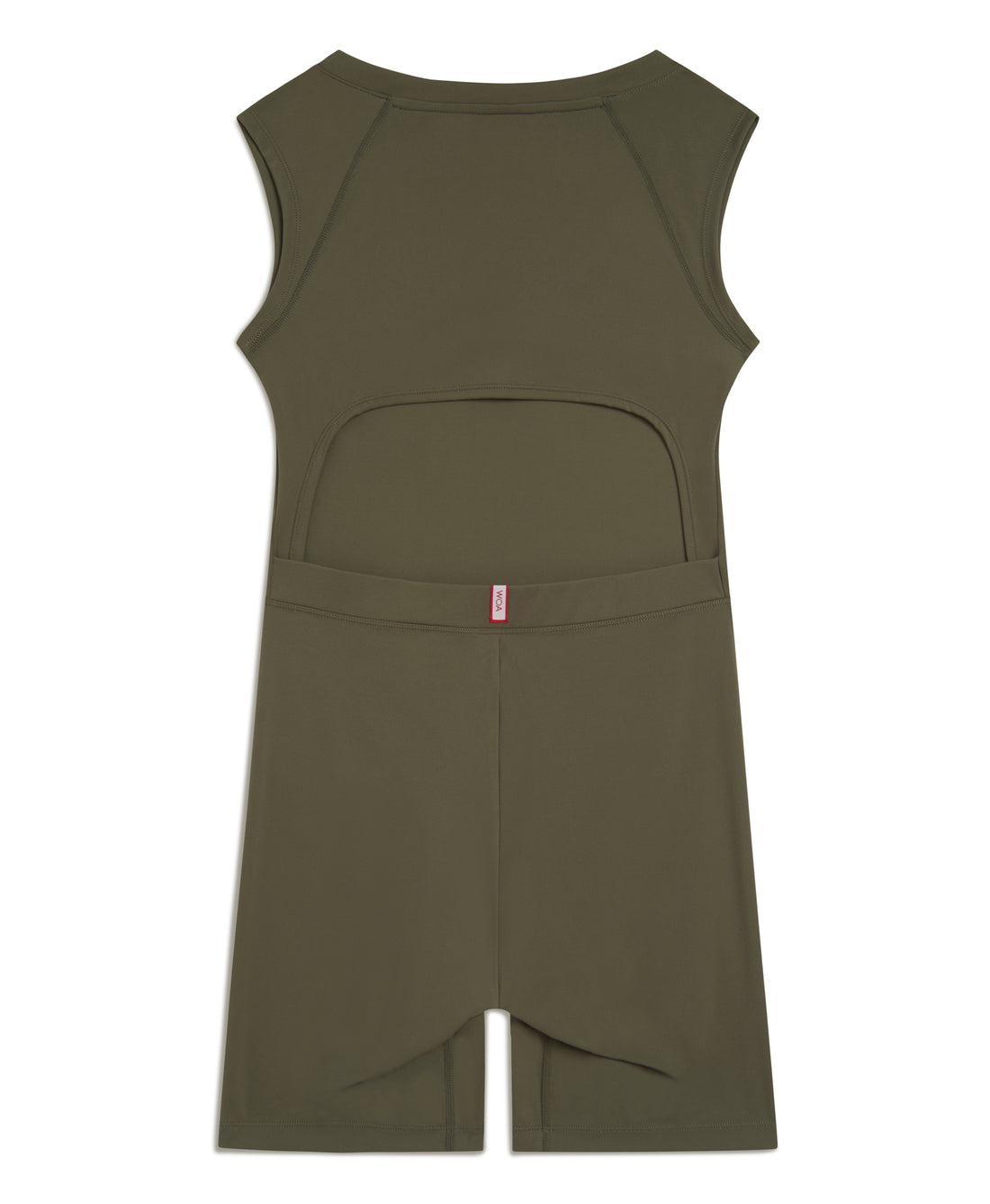 Wear One's At Varsity Bike Short Unitard in Prairie Green flat back image