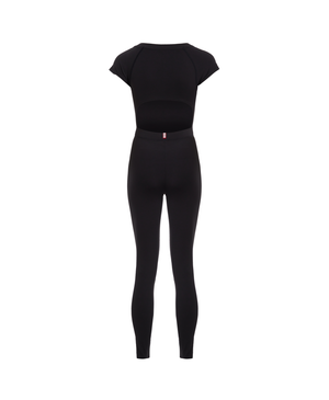 Wear One's At Varsity Unitard in Shadow on ghost mannequin back view