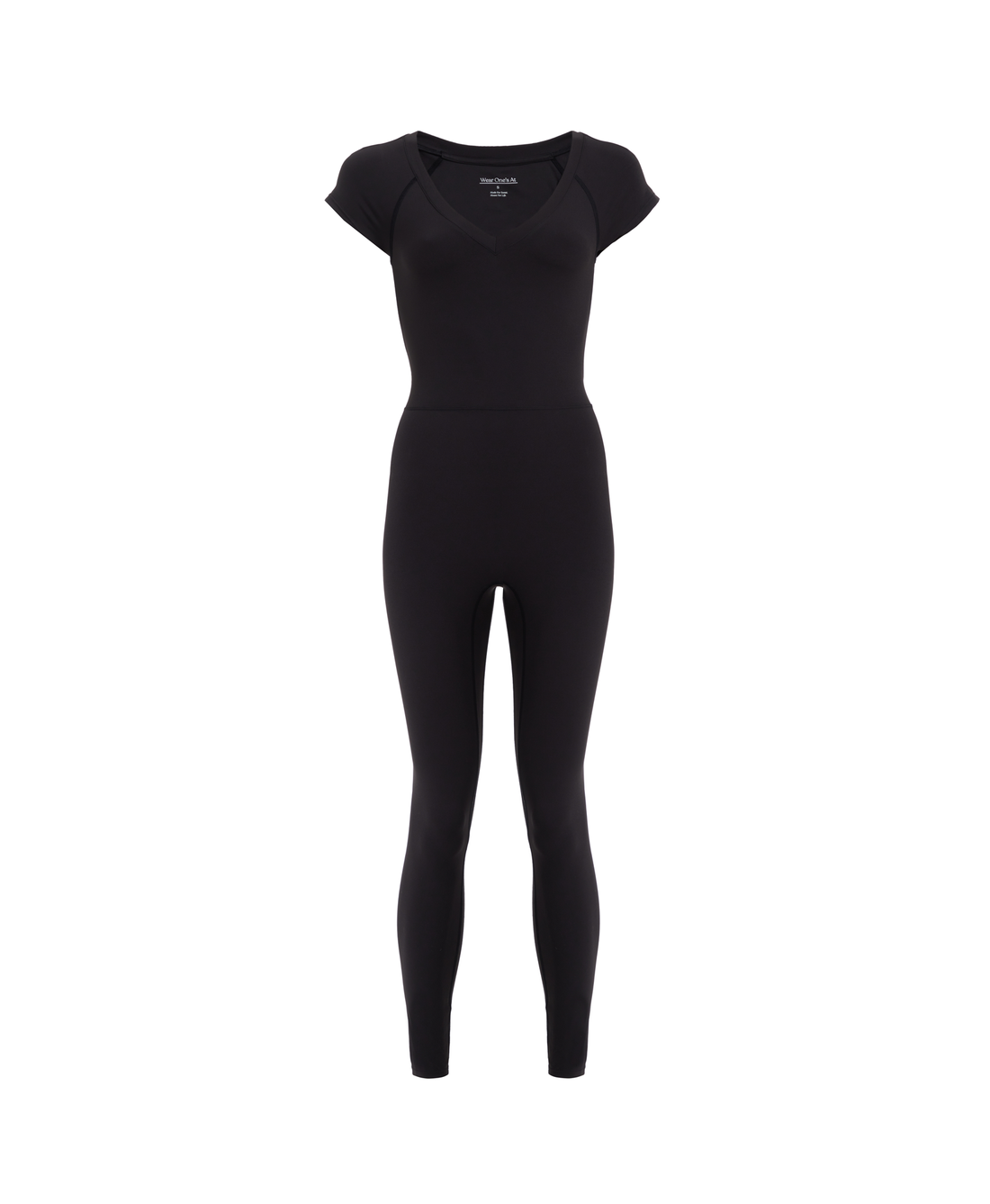 Wear One's At Varsity Unitard in Shadow on ghost mannequin front view