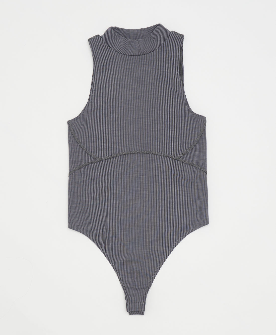 Wear One's At Aerobic Rib Bodysuit in Charcoal Flat Front