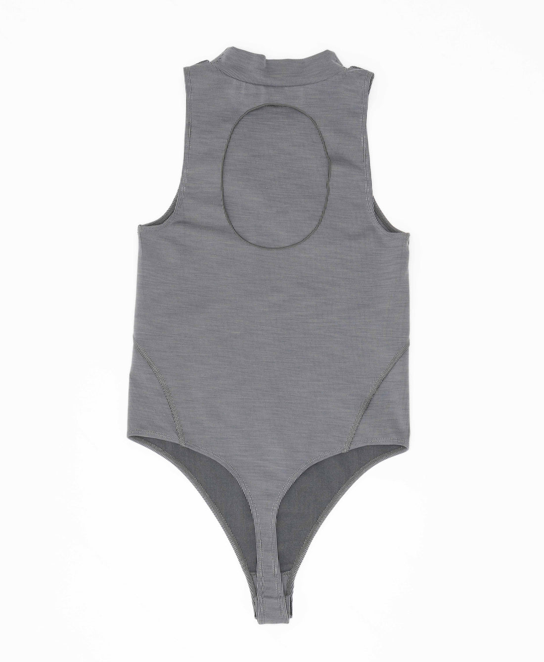 Wear One's At Aerobic Rib Bodysuit in Charcoal Flat Back