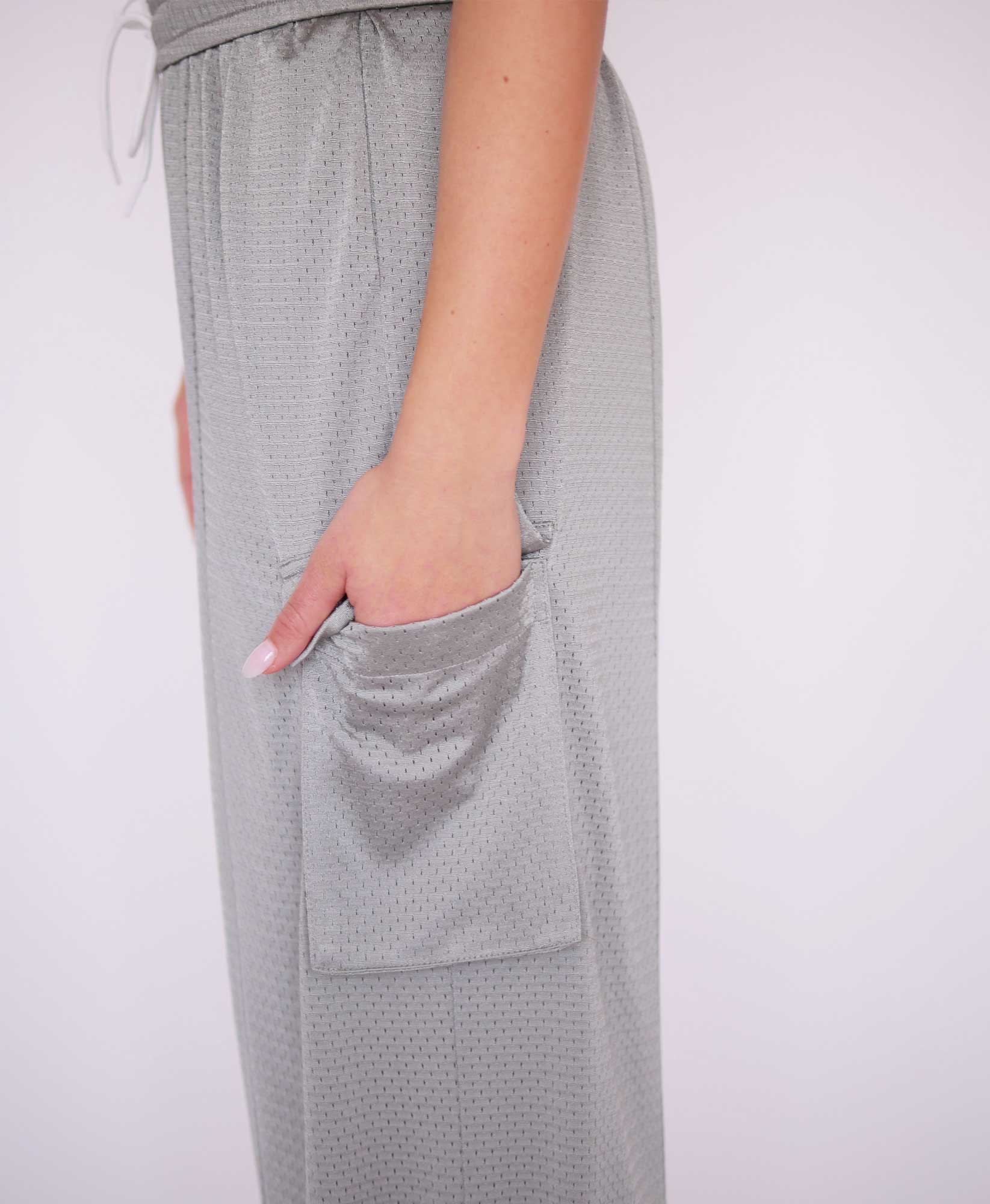 Arena Pant in Mineral Grey with Drawcord at Leg Opening Mineral / S/M