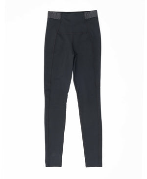 Wear One's At Free Throw Full Length Legging in Asphalt Black Flat Front