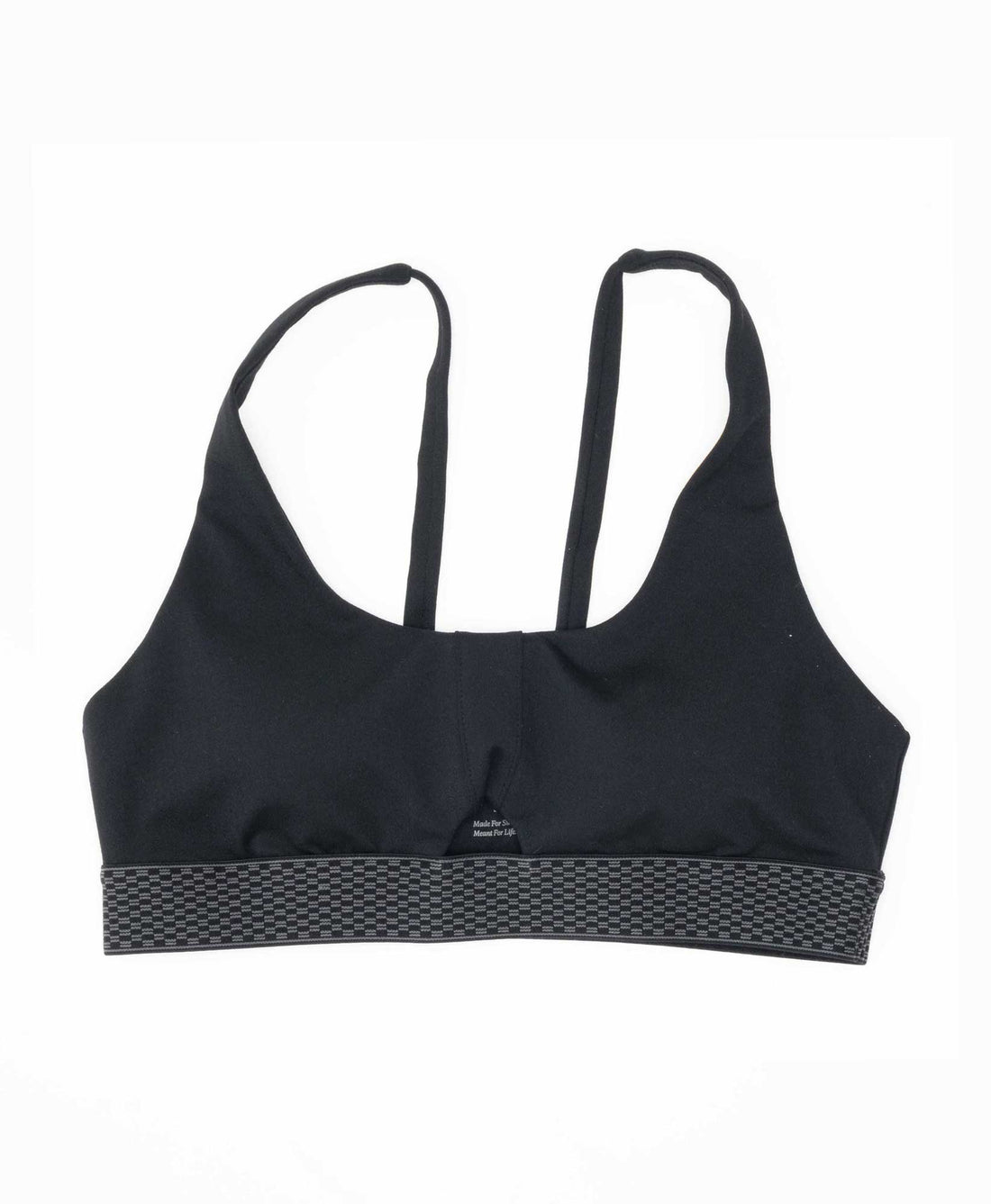 Wear One's At Keyhole Bra in Asphalt Black Flat Front