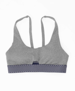 Wear One's At Keyhole Bra in Sport Grey Flat Front