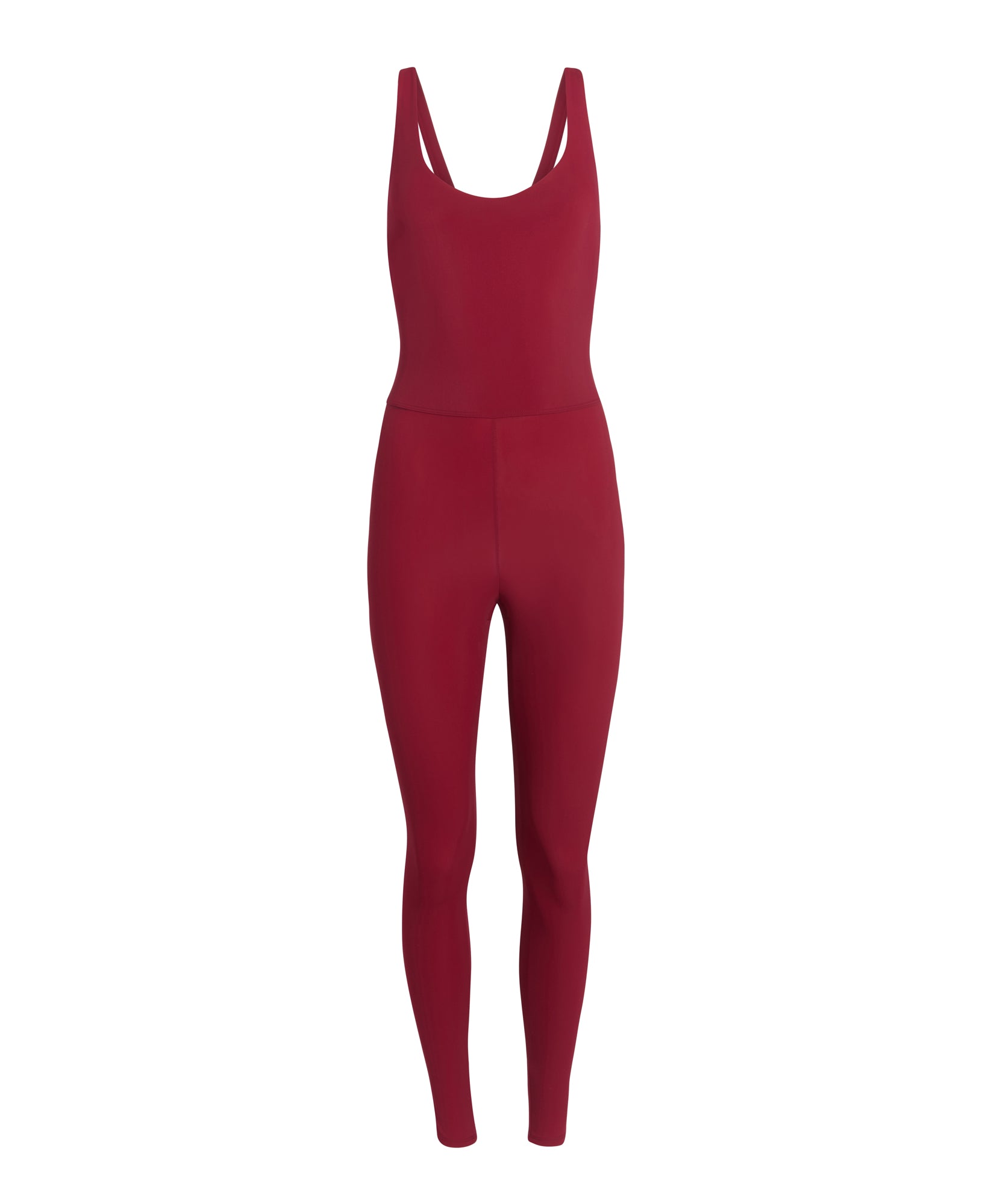Wear One's At Liberty Unitard in Tango Red on Ghost Mannequin Front