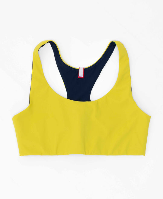 Wear One's At Race You Back Bra in Lime Flat Front