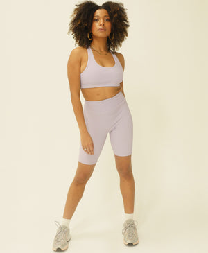 Wear One's At Race You Back Bra in Noah Light Purple on Model Full Front View