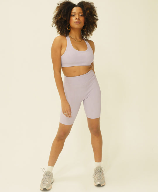 Wear One's At Race You Back Bra in Noah Light Purple on Model Full Front View