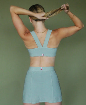 Wear One's At Routine Bra in Meadow on Model Back View