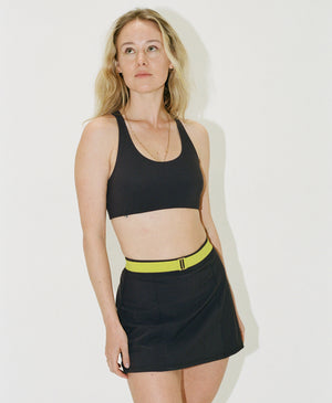 Wear One's At Simple Skort in Au Natural on Model Front Side View