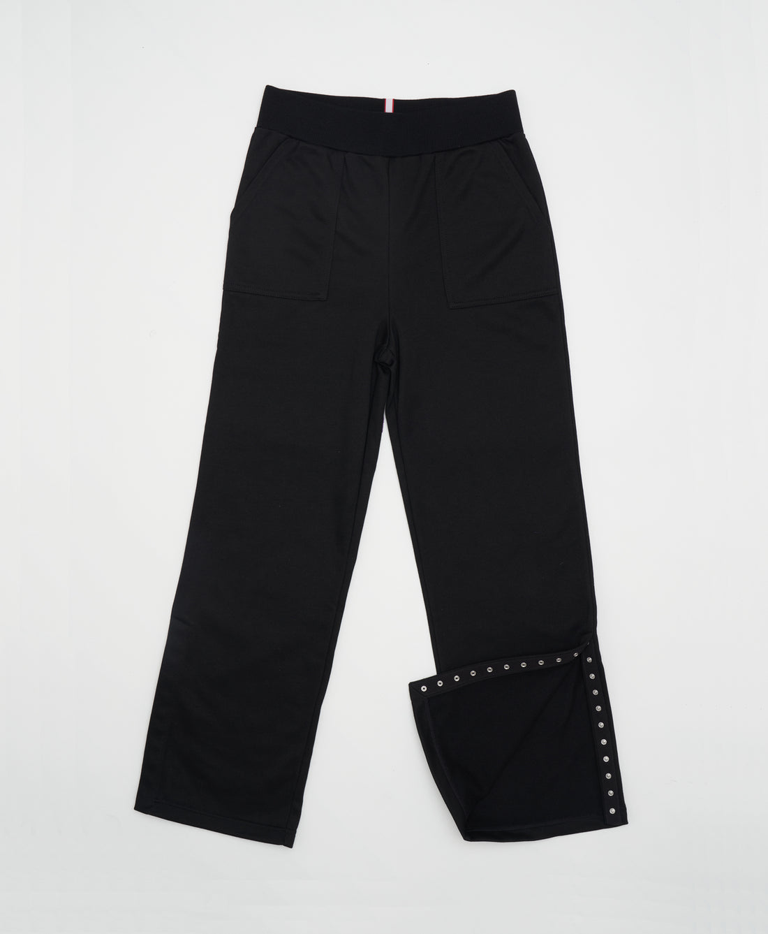 Wear One's At Slashleg Sweatpants in Lunar Black Flat Front