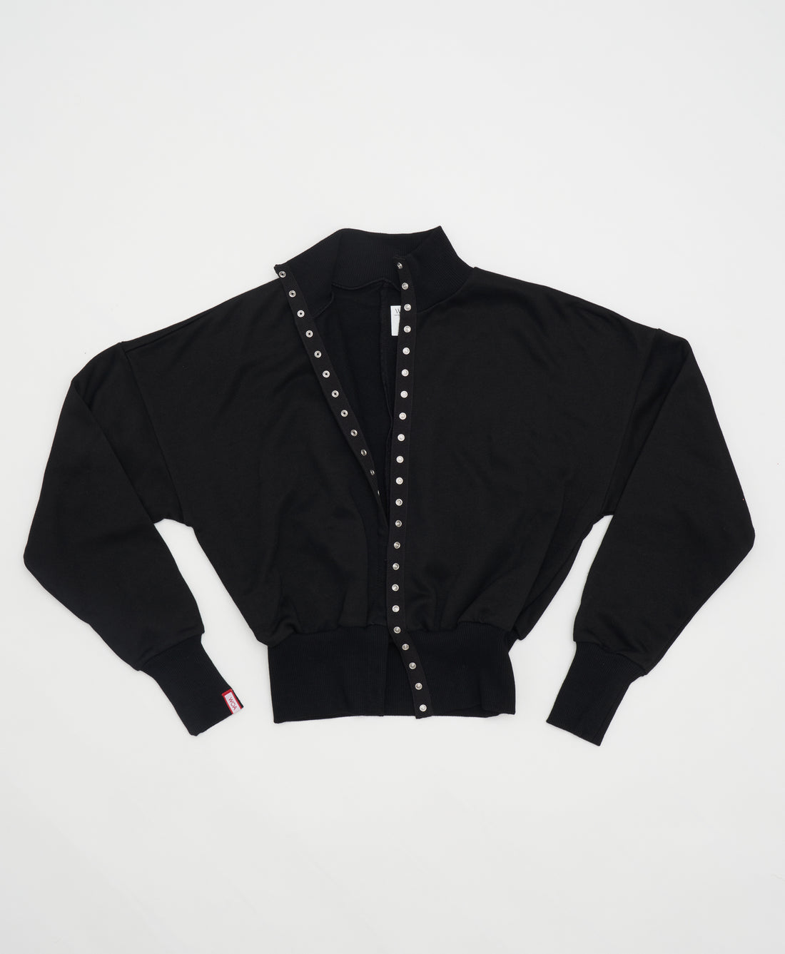 Wear One's At Snapfront Sweatshirt Jacket in Lunar Black Flat Front