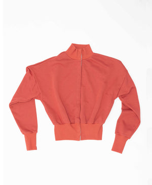 Wear One's At Snapfront Sweatshirt Jacket in Sepia Color Flat Front