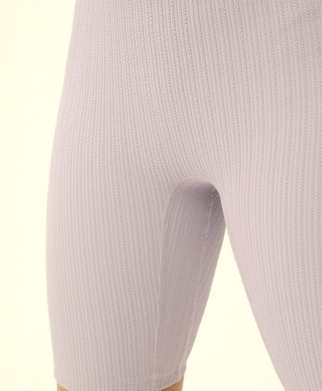 Wear One's At Tech Wave Bike Shorts in Noah Light Purple on Model Close Up Front View